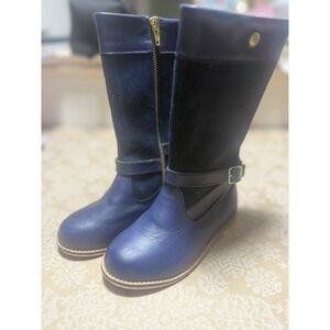 Janie and Jack Navy Riding Boots Size 10 Good Condition Pre-Owned